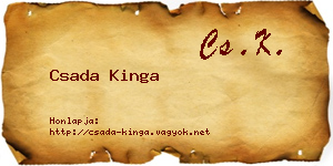 Csada Kinga névjegykártya